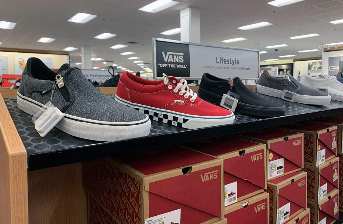 vans shoes display