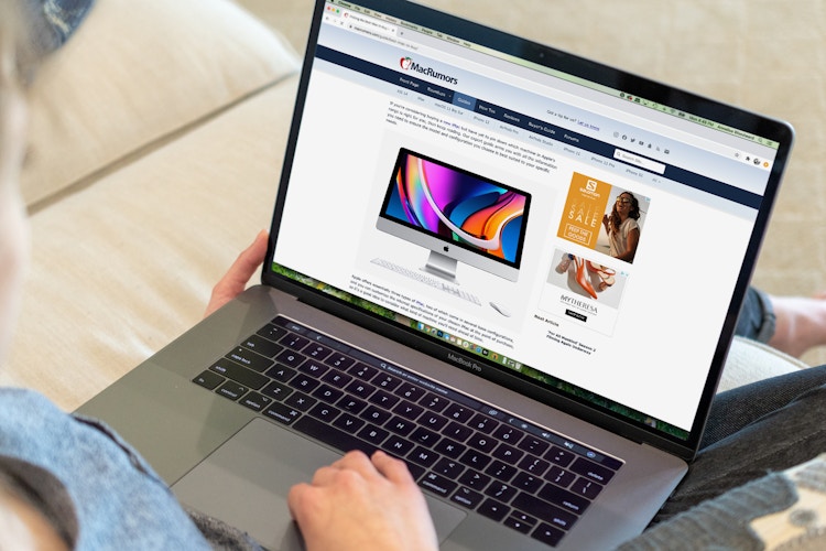 MacRumors apple product buyers guide up on a computer screen.