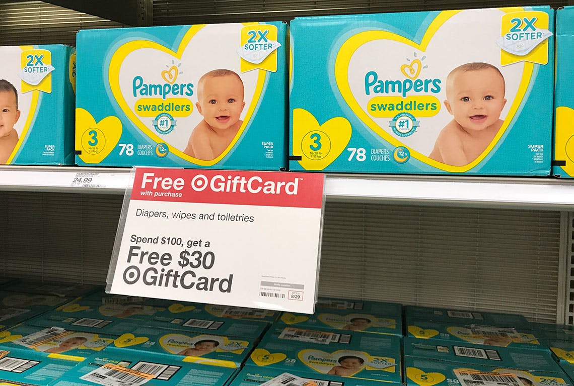 target $30 gift card diapers