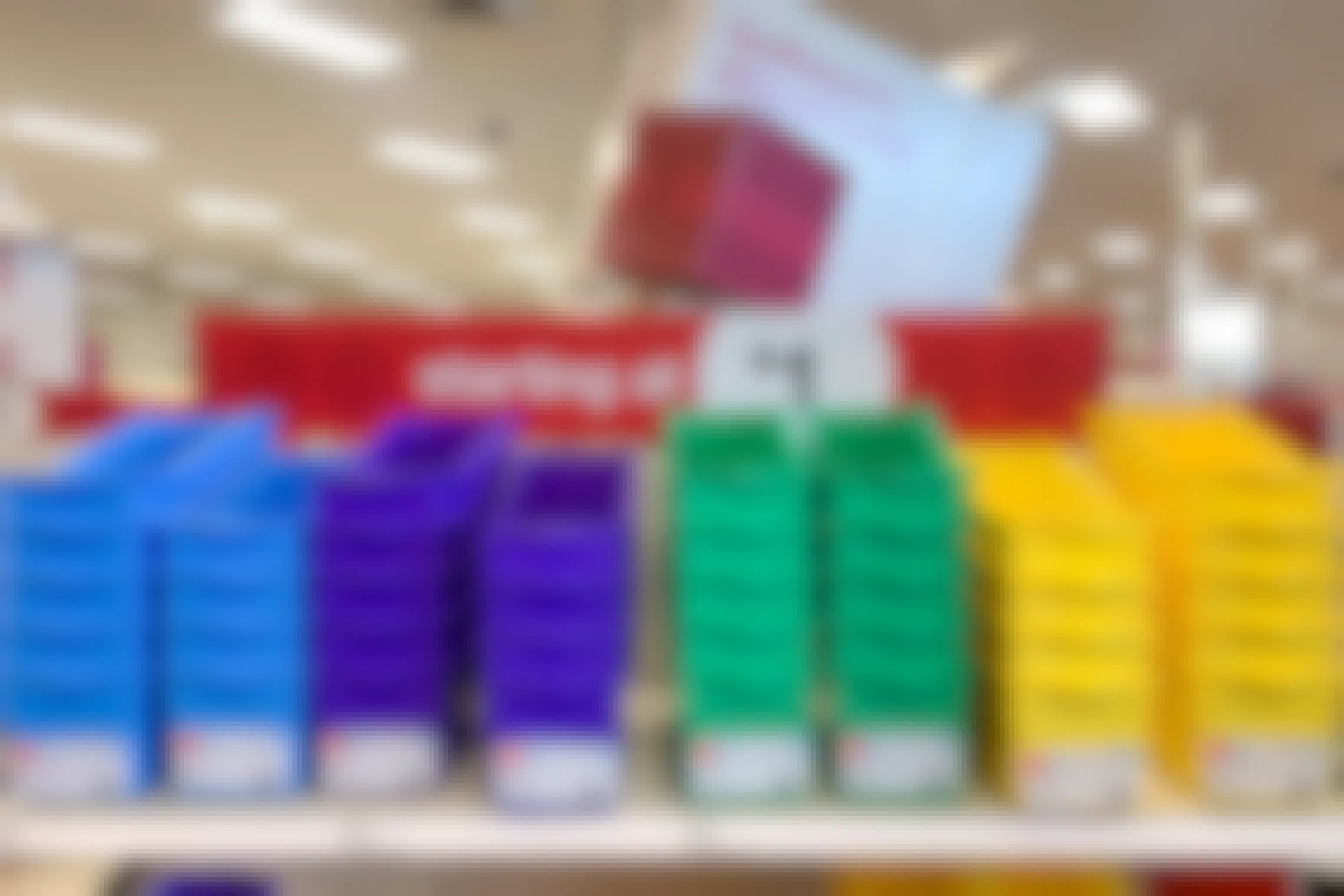 Colorful storage bins at Target.