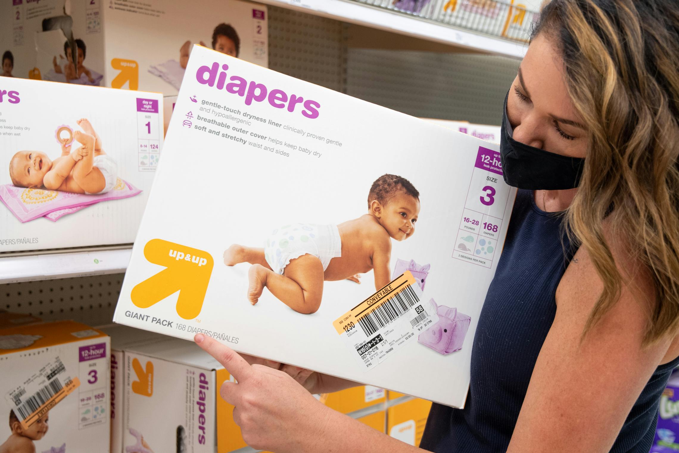 package of diapers cost