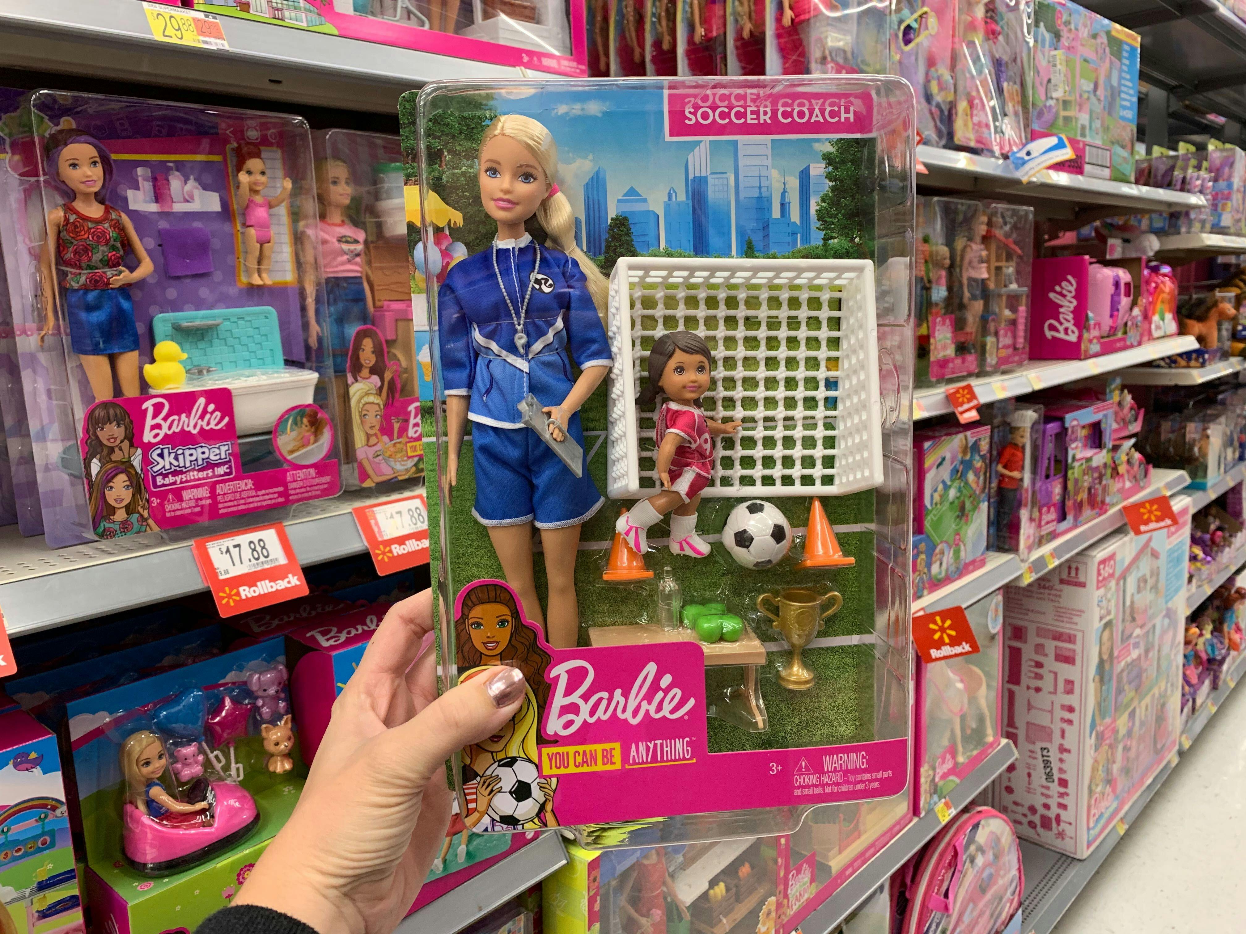 barbie soccer set