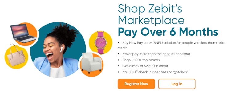 Description from Zebit's website about their Buy Now Pay Later service
