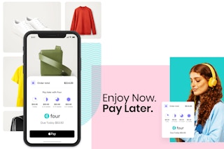 Four buy now pay later payment app infographic