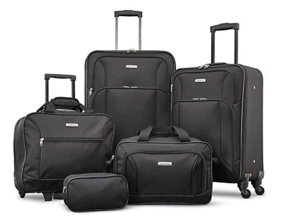 american tourister 5 piece luggage set