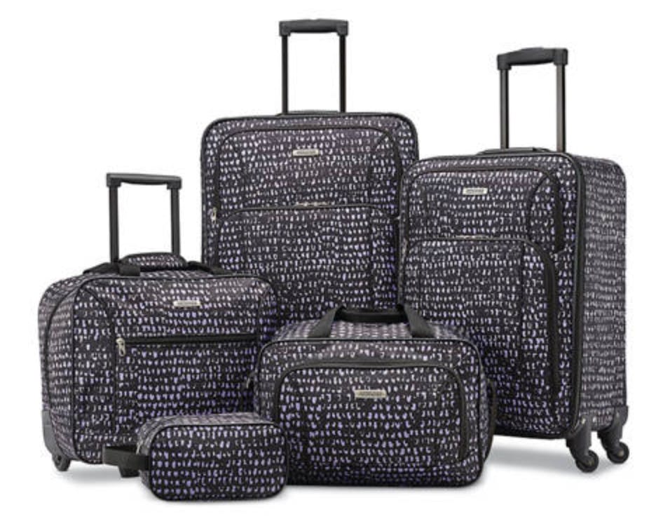 belk 5 piece luggage set