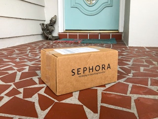 Sephora box on doorstep
