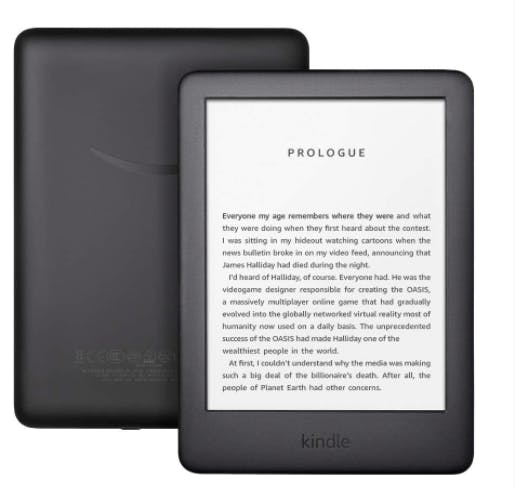 An Amazon Kindle.