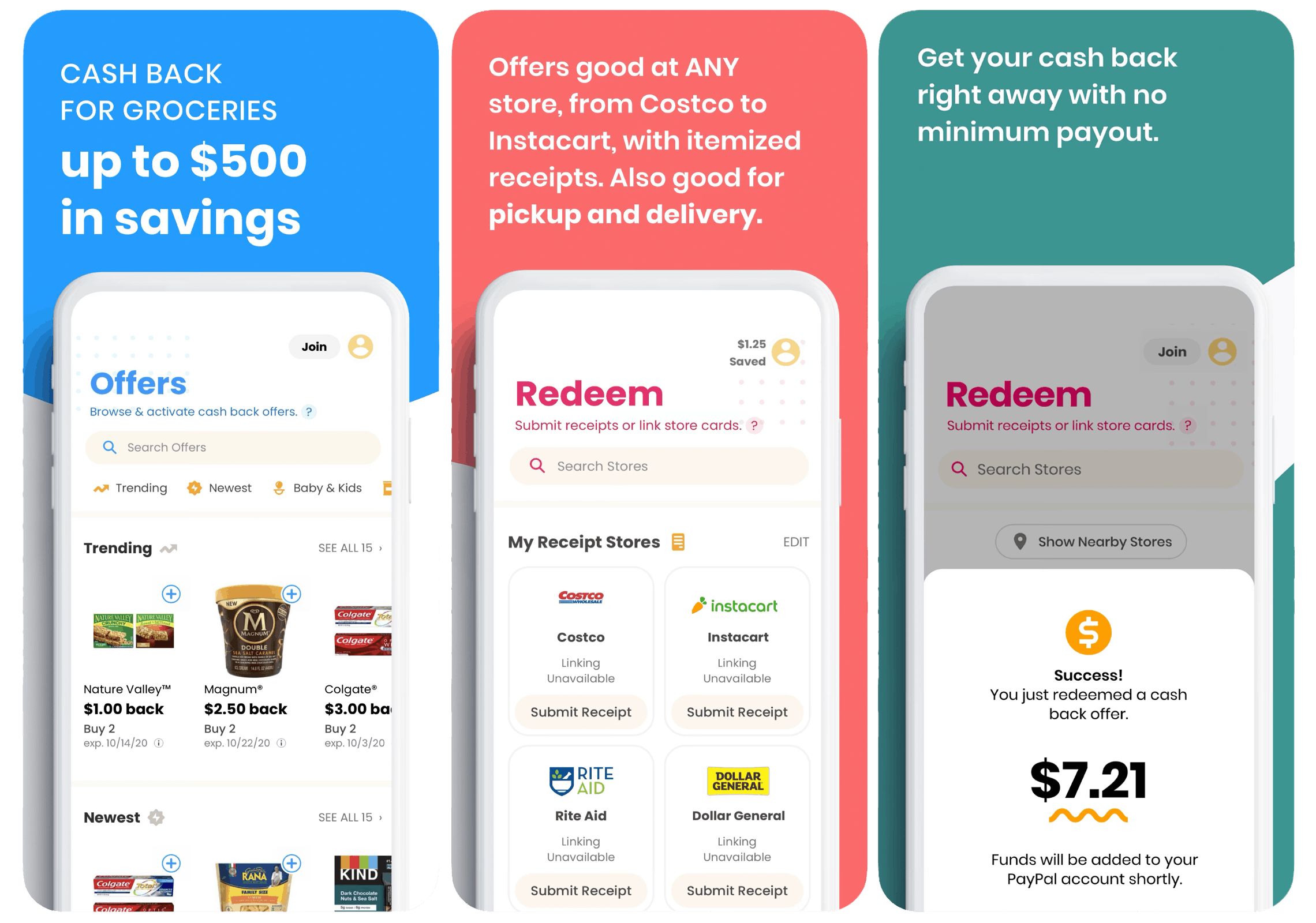 Coupons.com app download page.