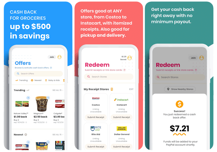 Coupons.com app download page.