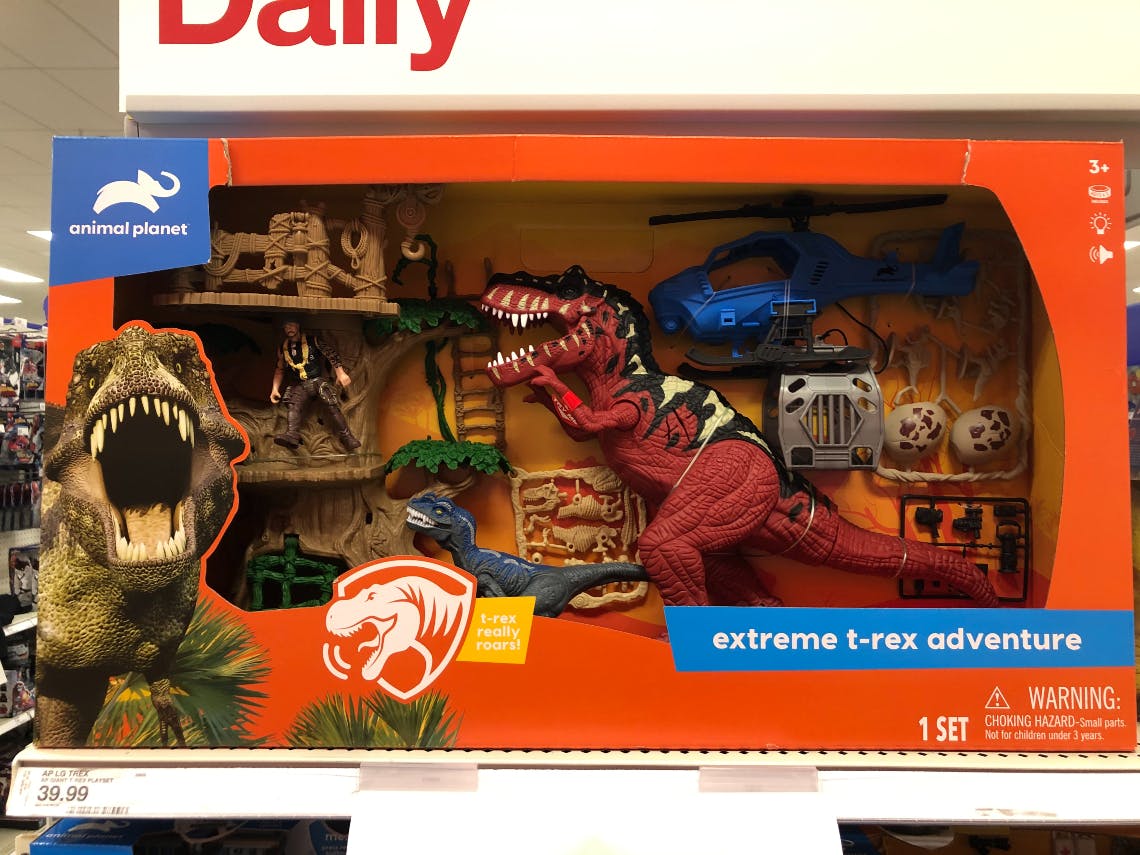 extreme t rex adventure playset
