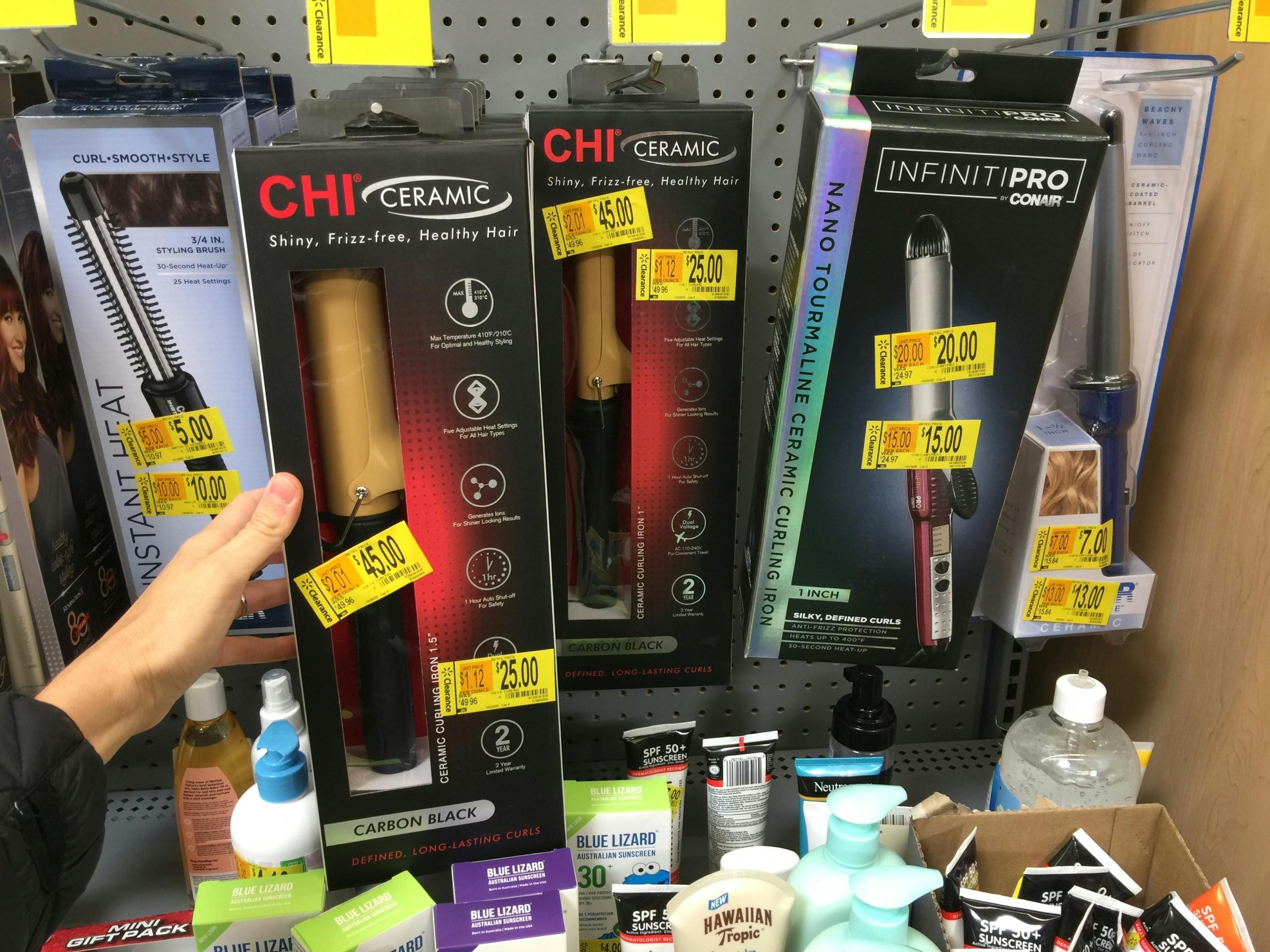 chi curling iron walmart