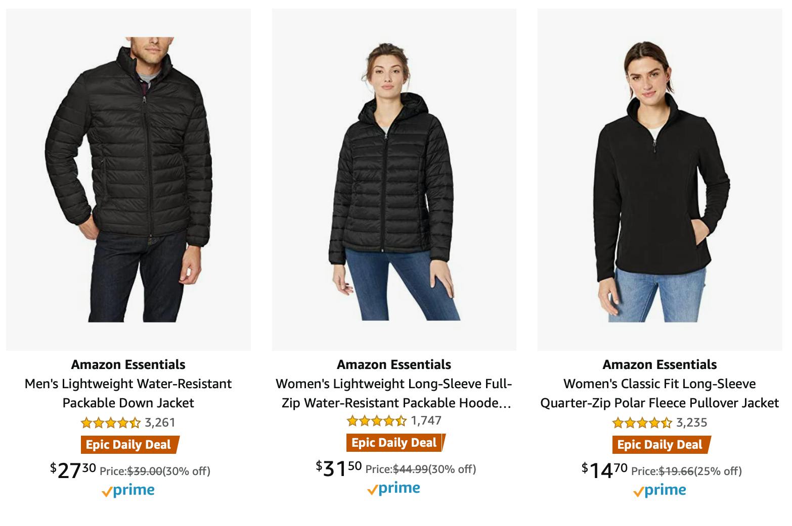 amazon essentials down jacket