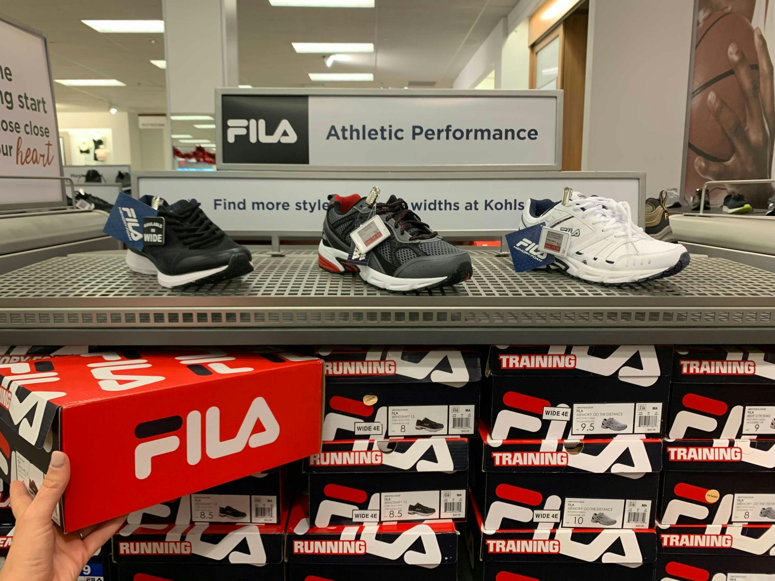 kohls fila