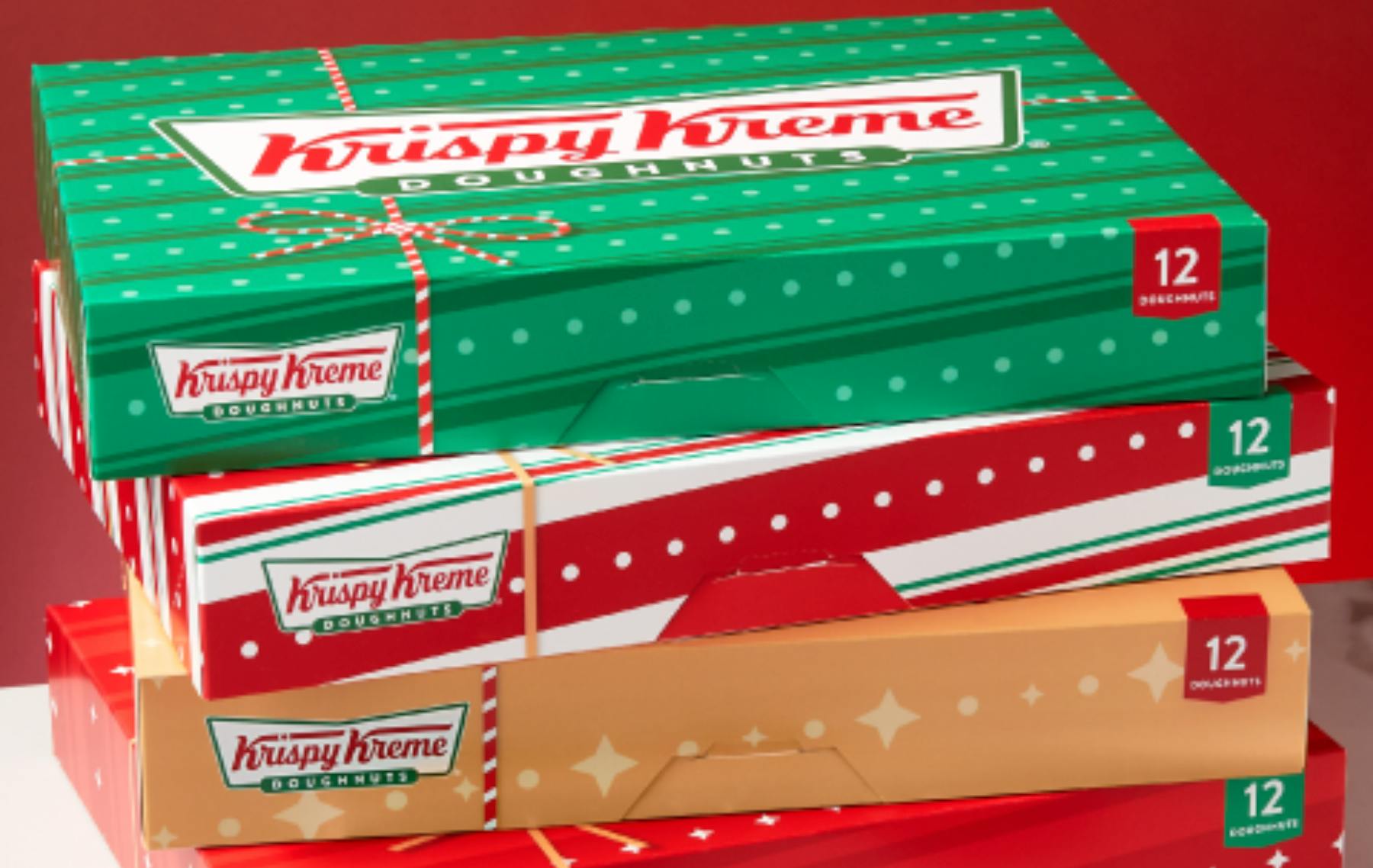 Krispy Kreme doughnuts holiday menu dozen boxes