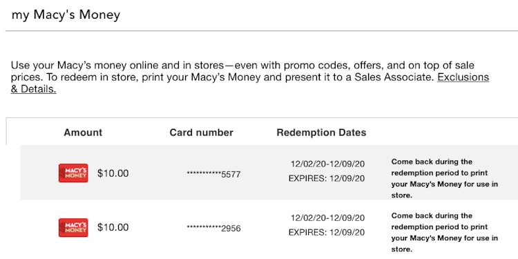 my macys money screenshot
