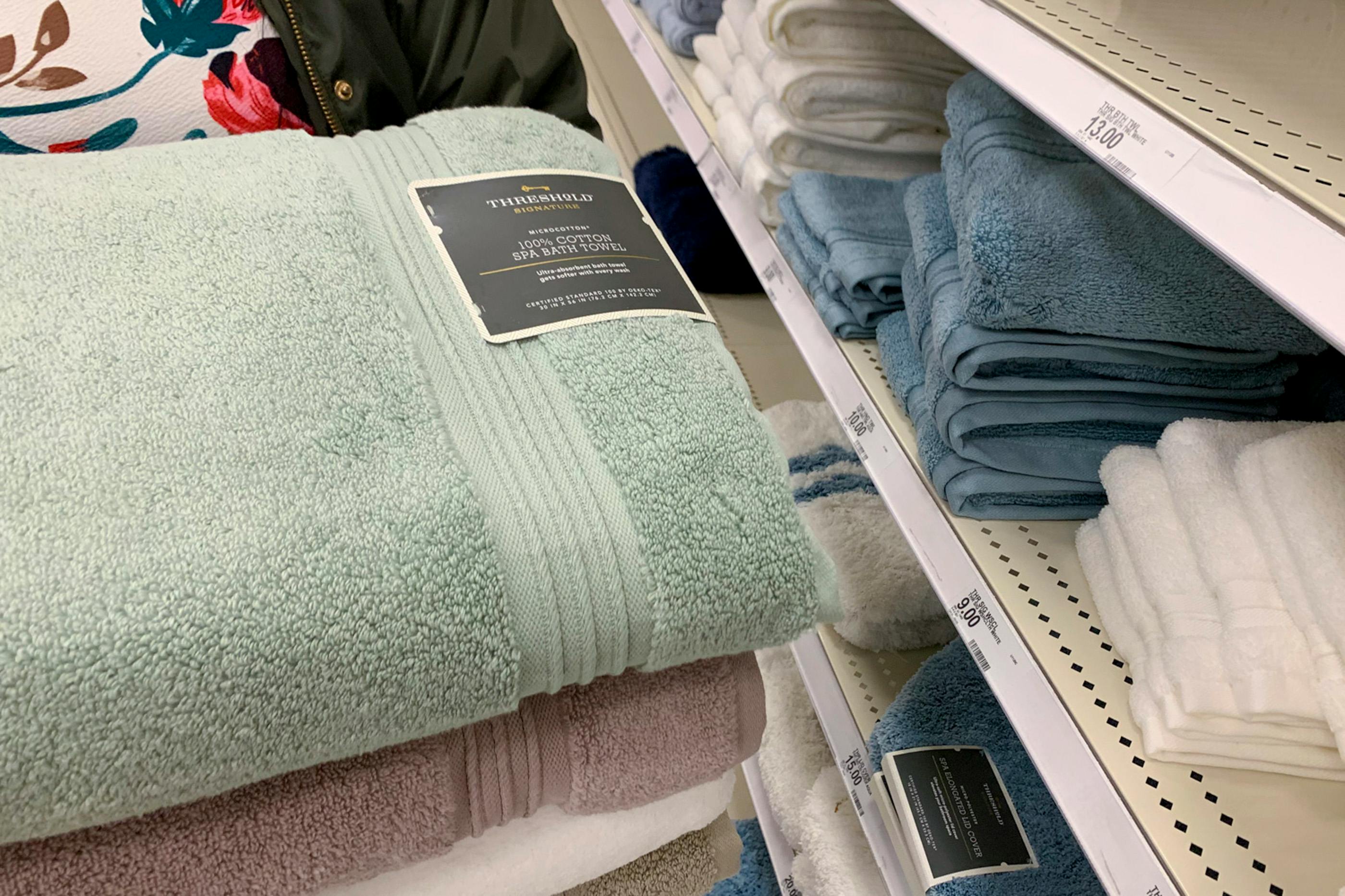 performance bath towels threshold