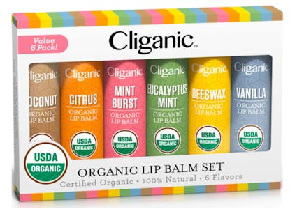 Cliganic USDA Organic Lip Balm Set