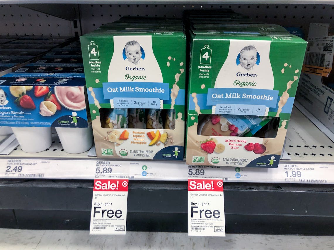 gerber organic oat milk smoothie