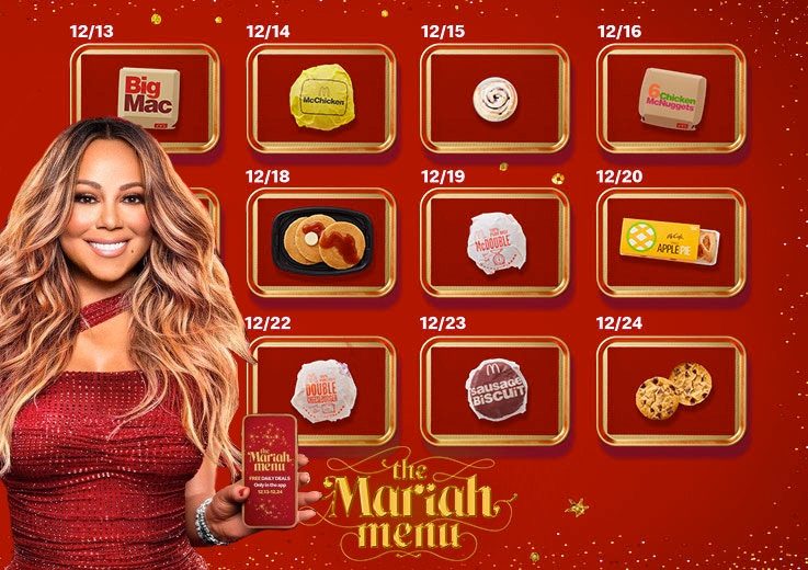 McDonald's Mariah Carey Menu for December
