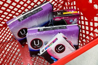 U by kotex pads in target shopping cart