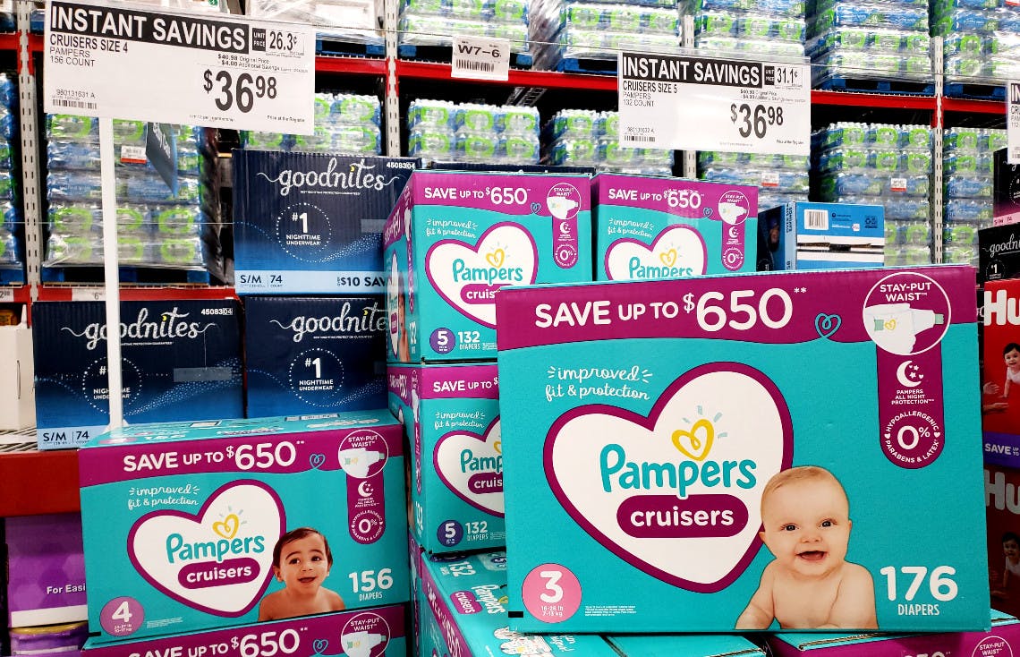 sam's club pampers size 5