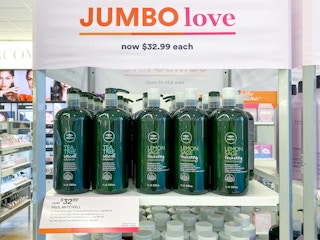 ulta jumbo love event paul mitchell shampoo sale display