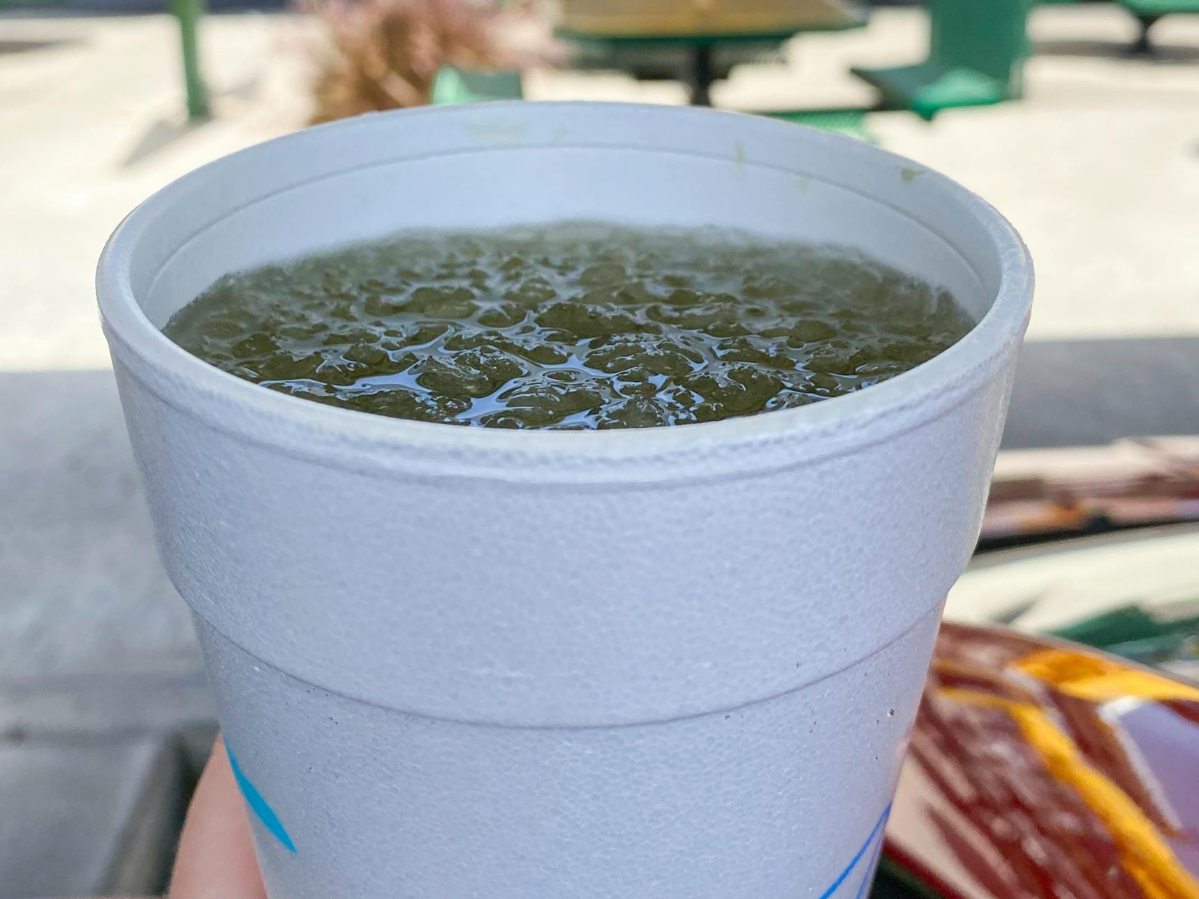 A close-up on an ice cold drink from Sonic.