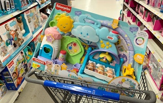 walmart little people babies play set in cart
