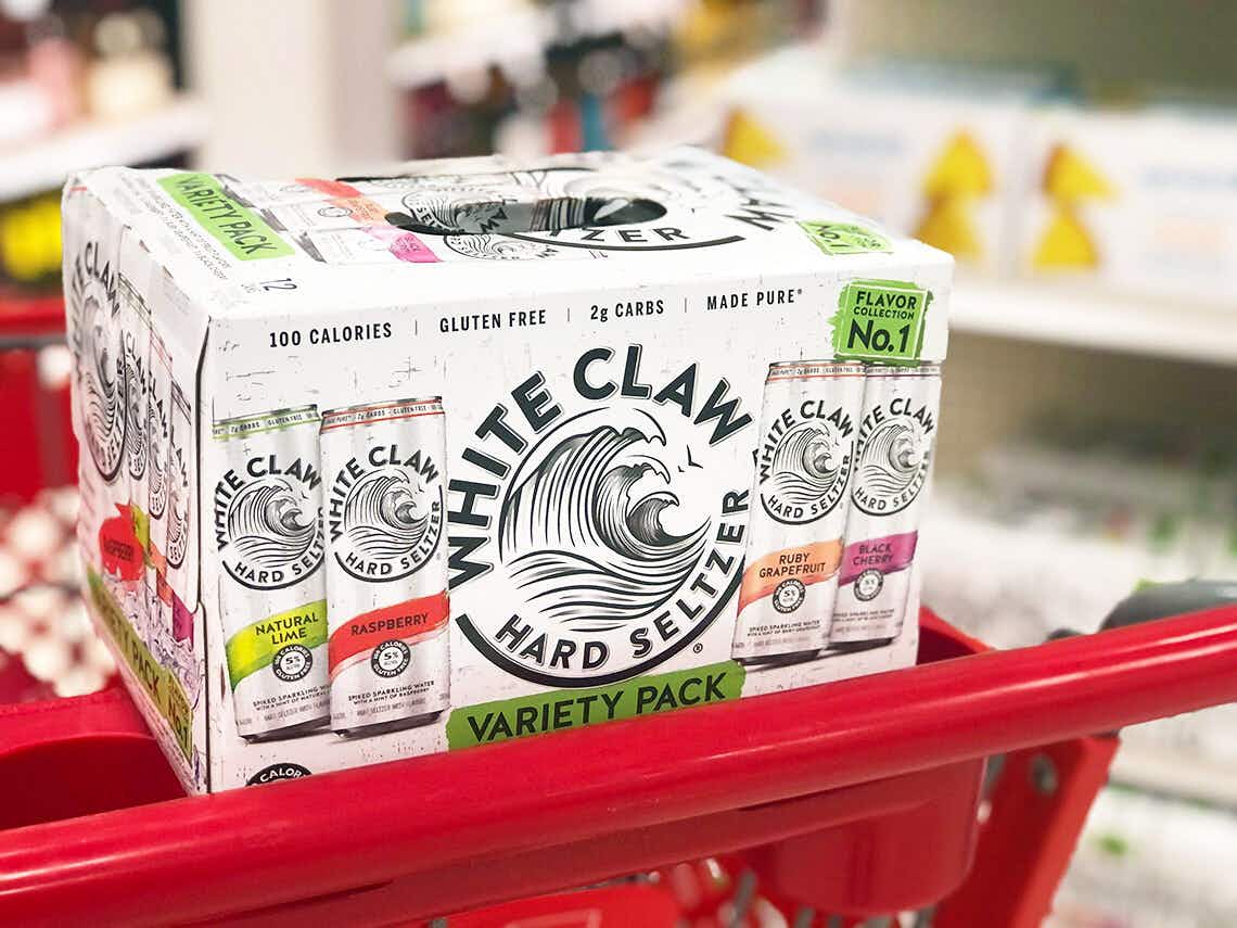 White Claw Hard Seltzer Black Cherry, 12 cans / 12 fl oz - King Soopers
