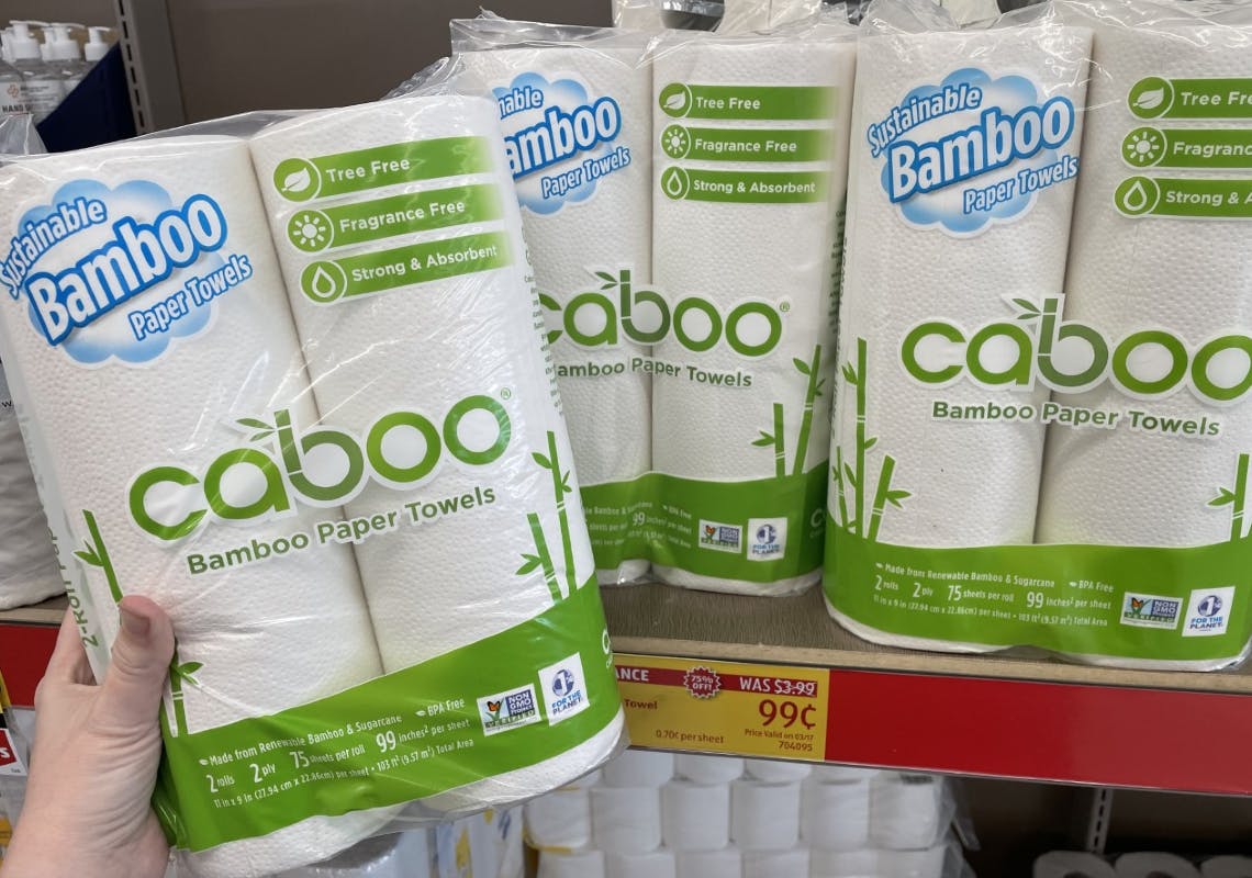 Top 13 Best Bamboo Paper Towels: More Reasons To Bring Them Home! 6 Caboo Bamboo Paper Towel 2-Packs, Only $0.99 at Aldi - The Krazy Coupon Lady