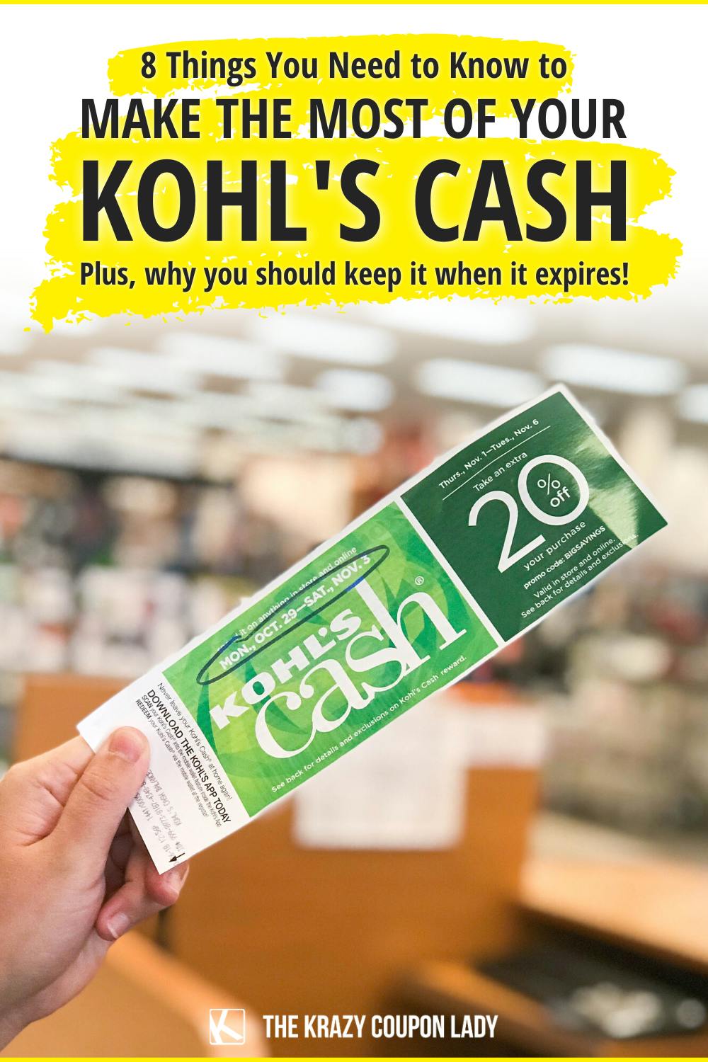 Hello, Kohl's Cash! How to Use Kohl's Free Money The Krazy Coupon Lady