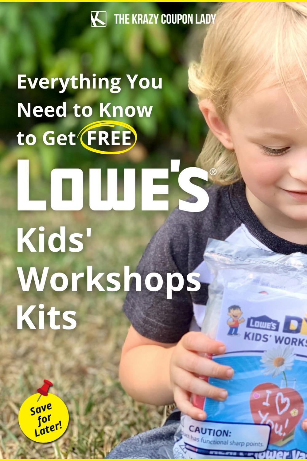 Lowe's Kids DIY Kits for 2023 — Sign Up Now for 4/1 The Krazy Coupon Lady