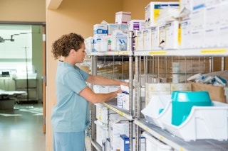 Nurse working at hospital
