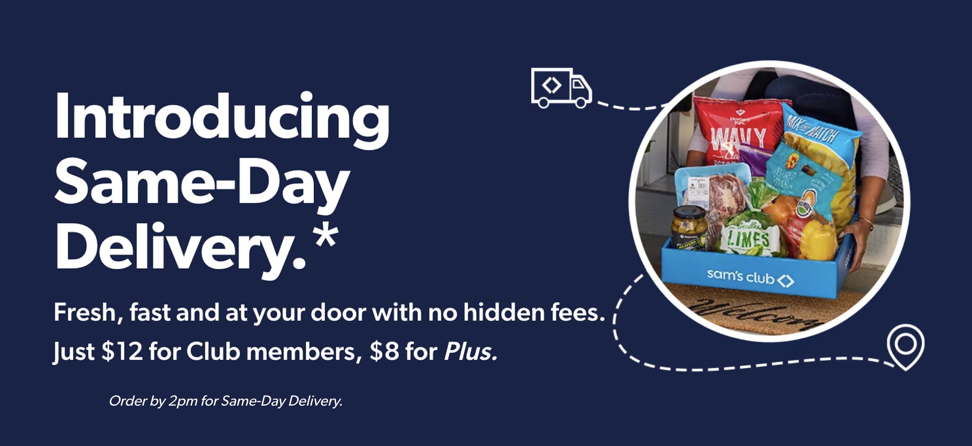 Sams Club same day delivery graphic