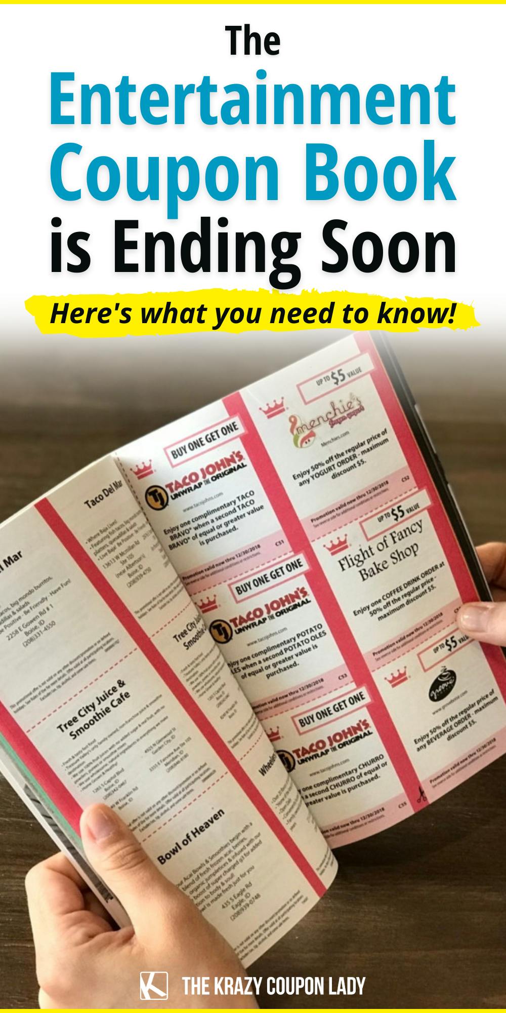 The Entertainment Coupon Book Is Ending - The Krazy Coupon Lady