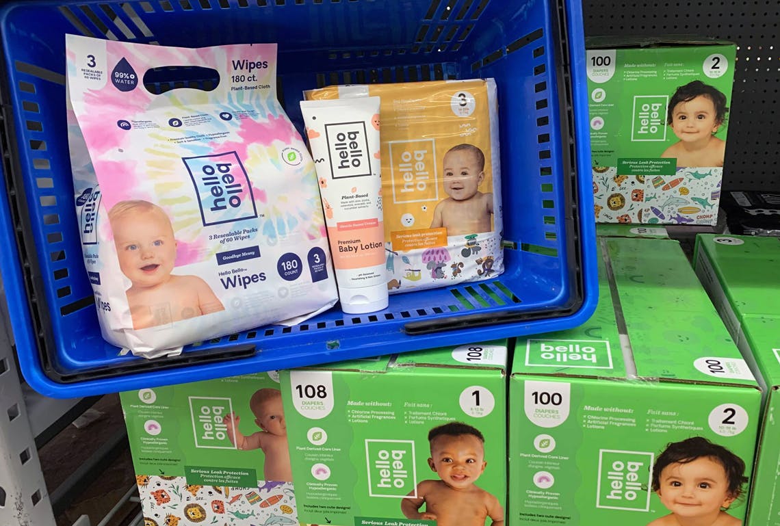 Hello Bello Bundle 7 Packs of Diapers + 4 Wipes = 49 Shipped The