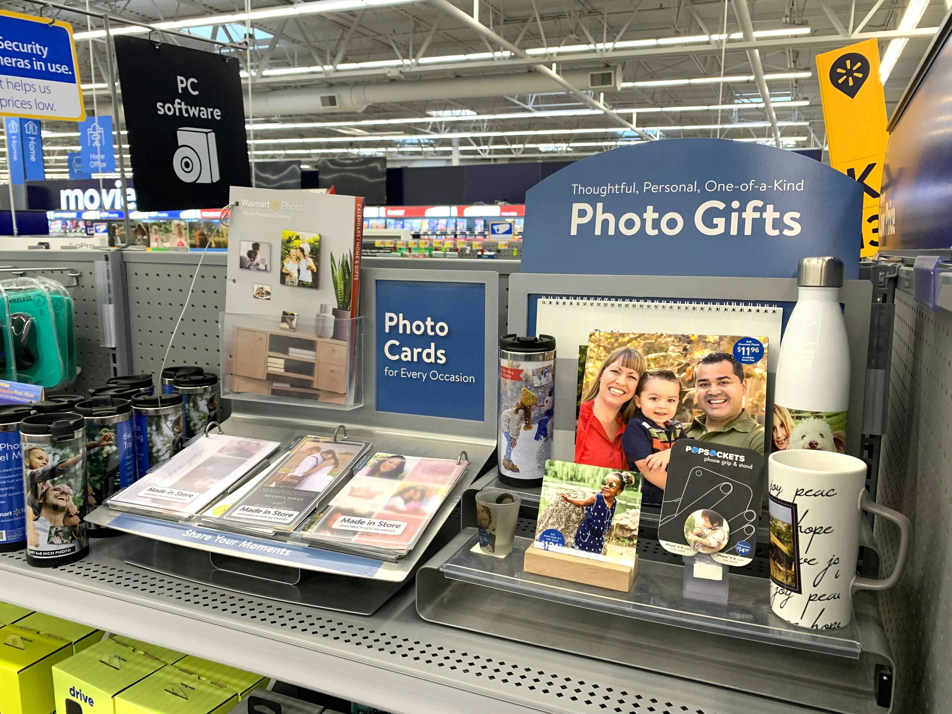 The display for Walmart's photo center