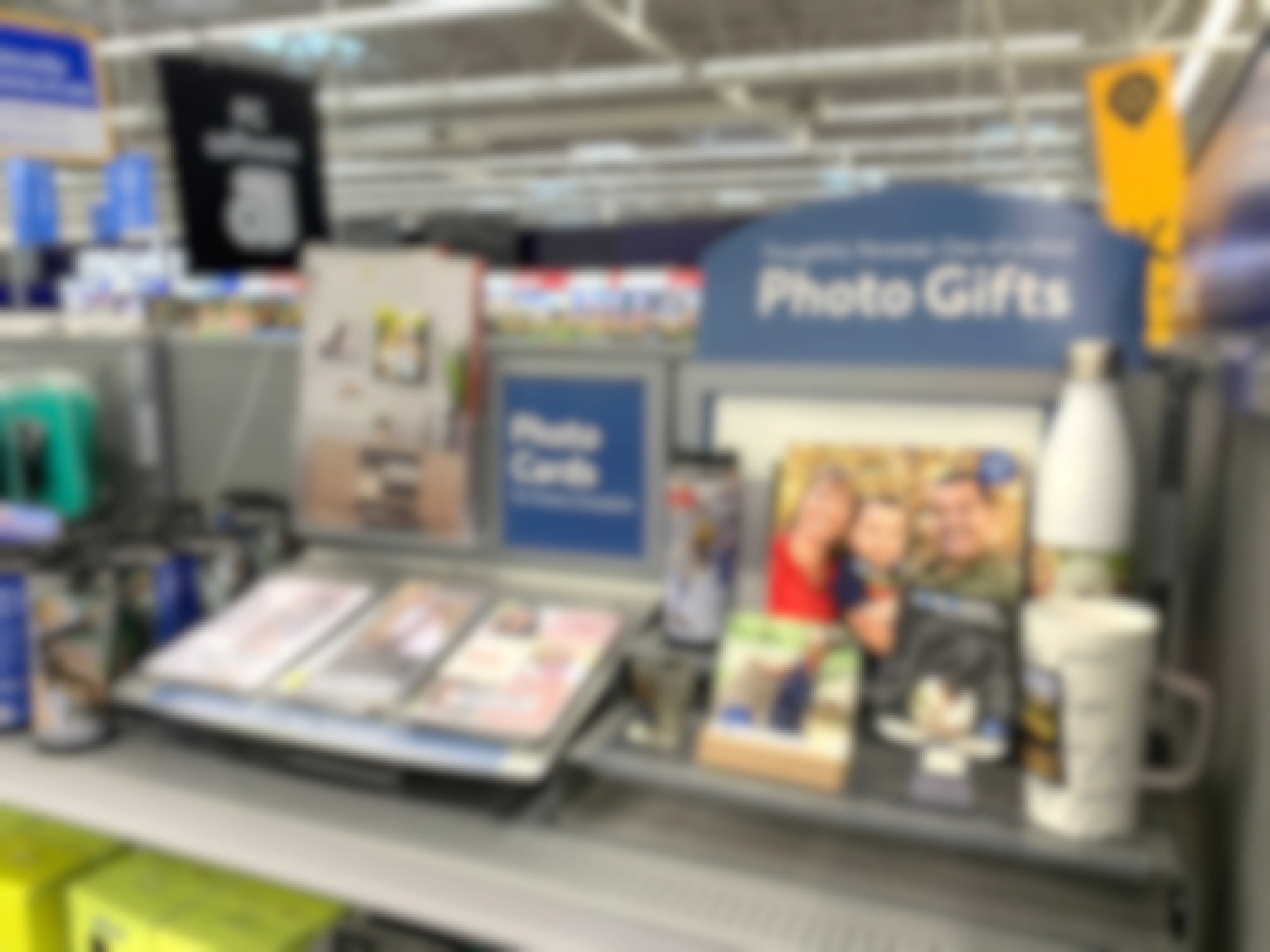 The display for Walmart's photo center
