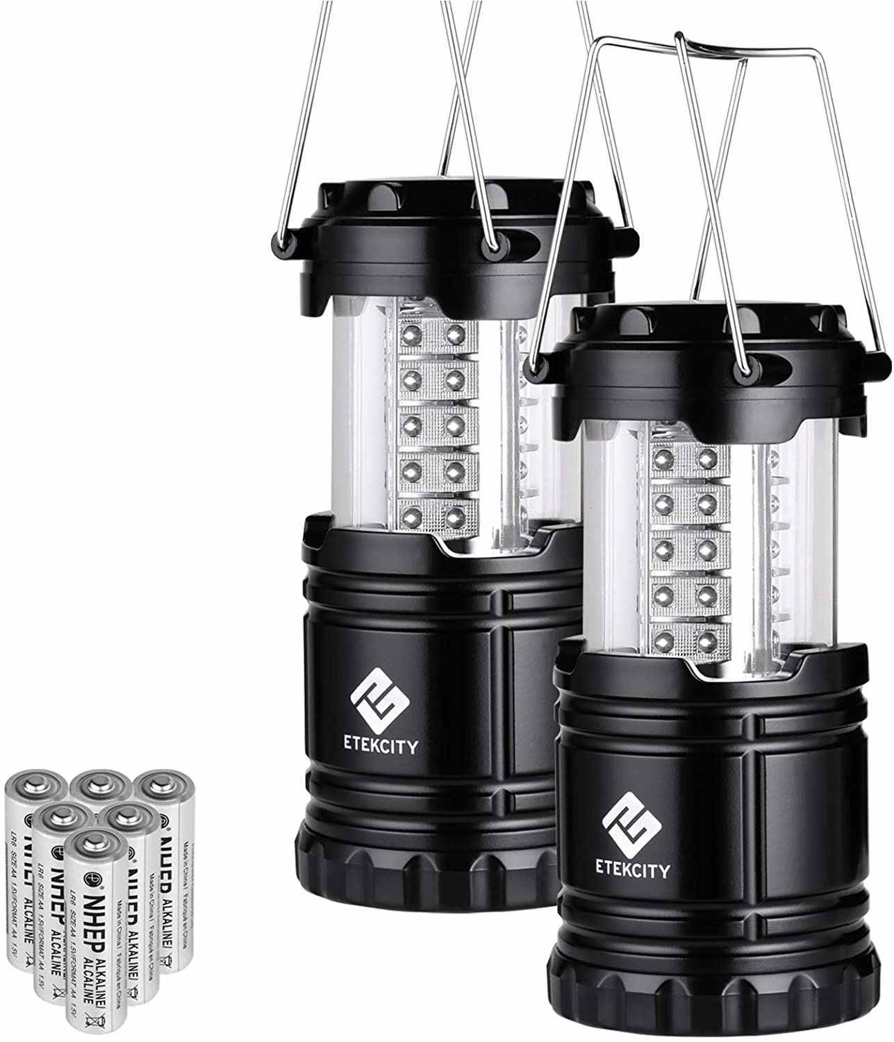 electric camping lanterns and batteries