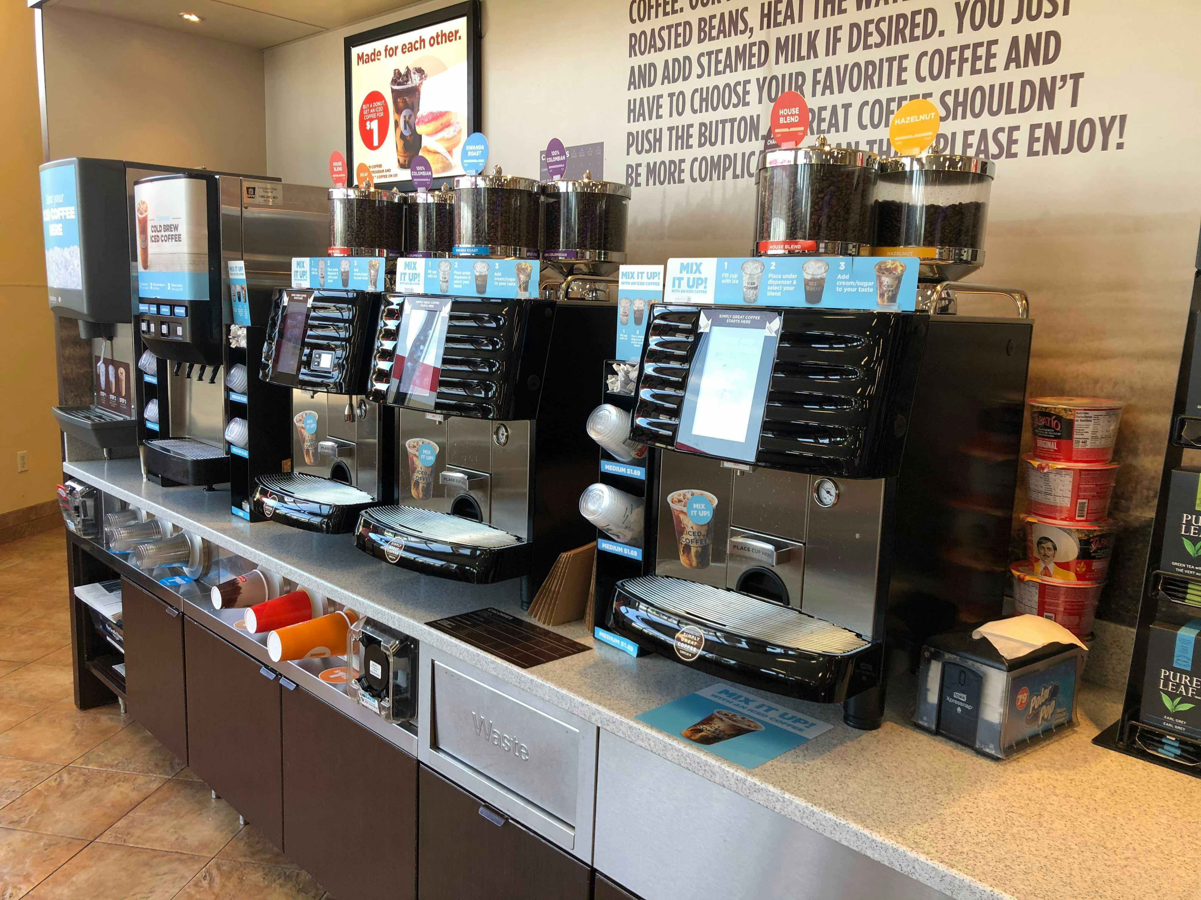 circle k coffee machines in store 