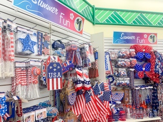 4th of July decorations at the dollar tree