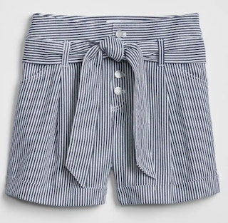 gap factory High Rise Tie-Belt Shorts stock image 2021