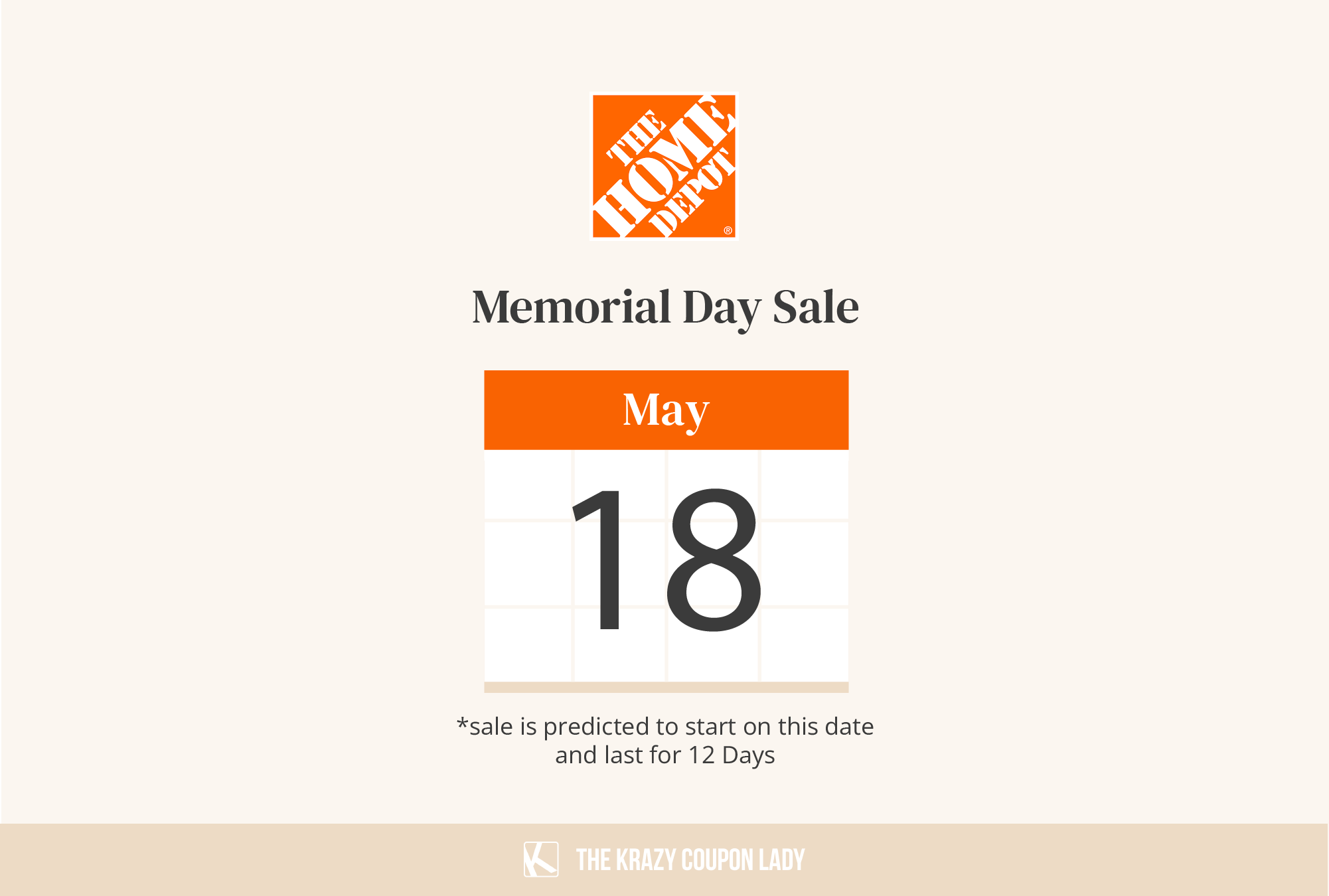 Home Depot Memorial Day sale