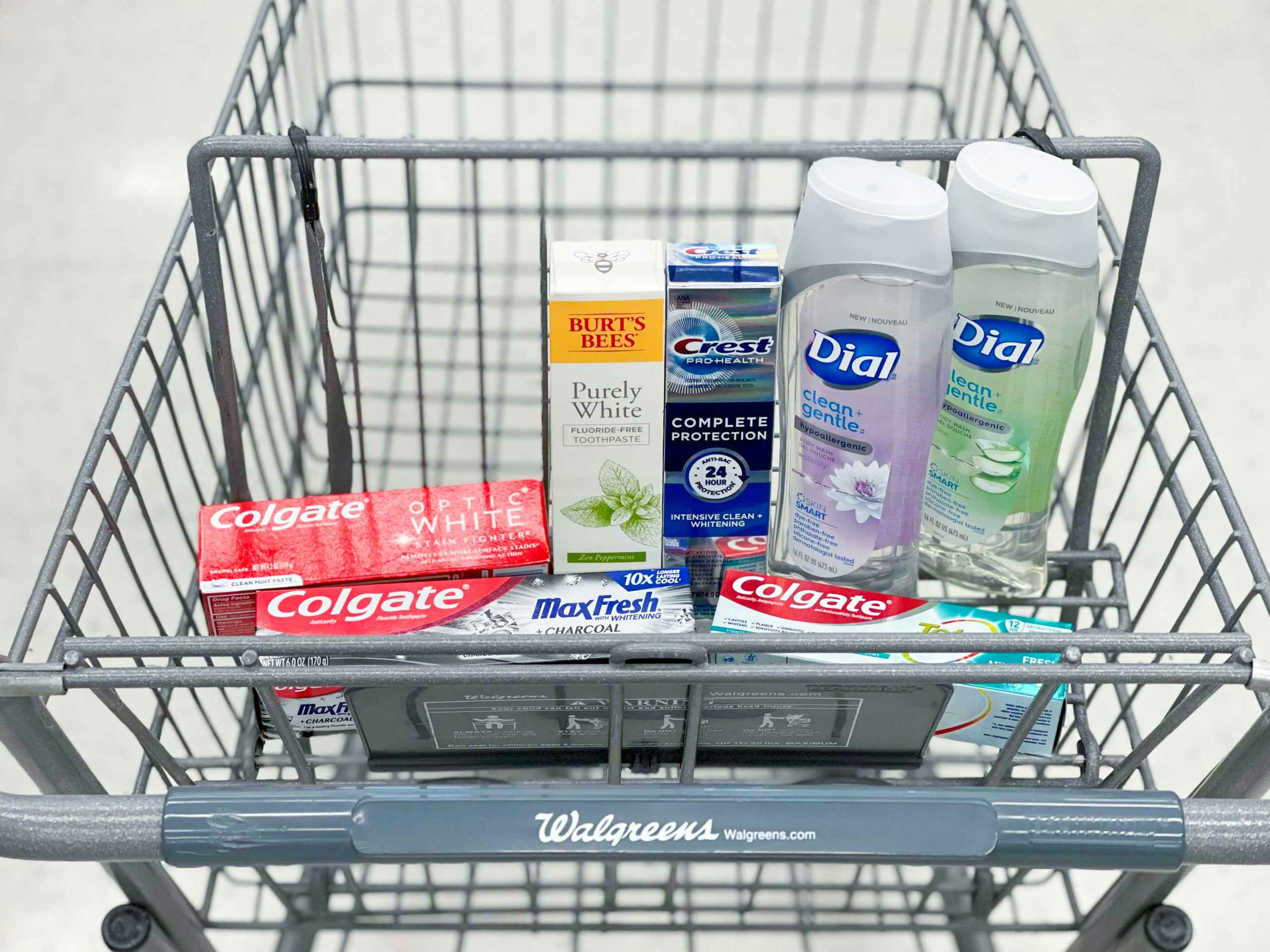 walgreens-shopping-haul-burts-bees-colgate-crest-toothpaste-dial-body-wash-may-2021-em