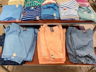 Men's chino shorts display