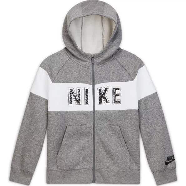 girls nike grey zip up hoodie stock image
