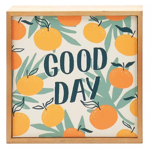 kohls Sonoma Goods For Life Good Day Caption Box Wall Decor stock image 2021