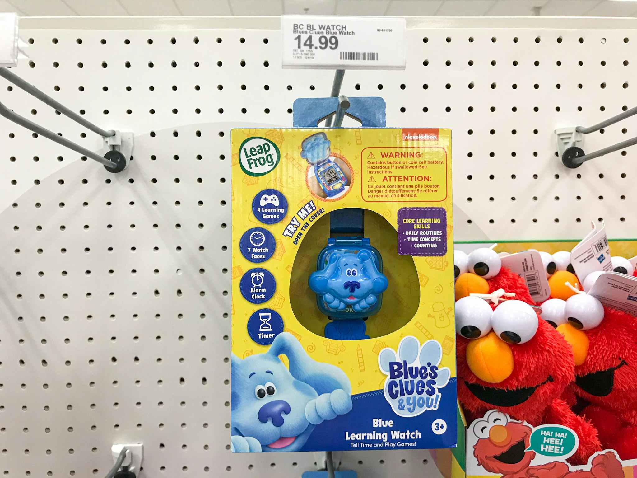 leapfrog blues clues learning watch on a shelf at target