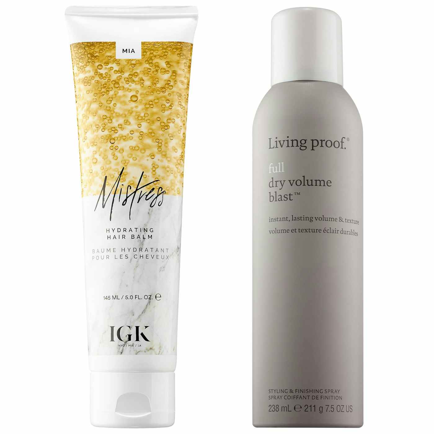 IGK Leave-in Conditioner and Living Proof Texture Spray